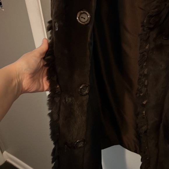 Macy’s fur vault custom designed brown mink 35” from shoulder to past hip area. - Picture 6 of 11